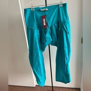 Fabindia 100% cotton Salwar pleated patiala  baggy harem trouser yoga turquoise